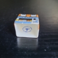 Fingerhut aus Porzellan in Hausform. Ansicht von innen mit Stempel