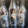 7 Flaschenfiguren, Männer/Berufe. 3 als Nahansicht