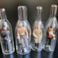 7 Flaschenfiguren, Männer/Berufe. 4 als Nahansicht