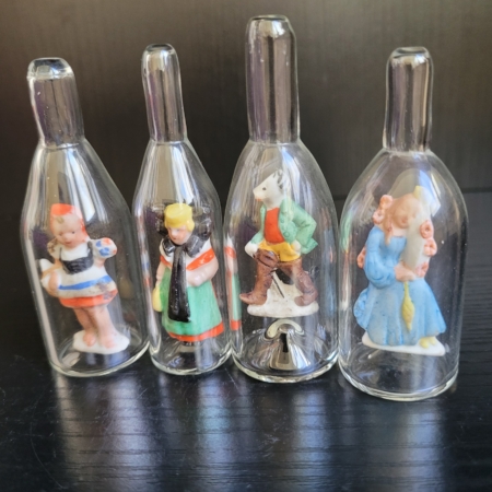 4 Flaschenfiguren, Märchen, Rotkäppchen, Dornröschen etc.