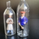 2 Flaschenfiguren. Bäcker und Schaffner